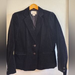 Vintage Velvet Partners by Mervyns Black Blazer Soft Whimsigoth Preppy Classic M